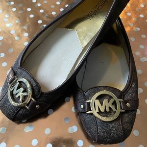Michael Kors leather ballet slippers sz 8. VGUC
